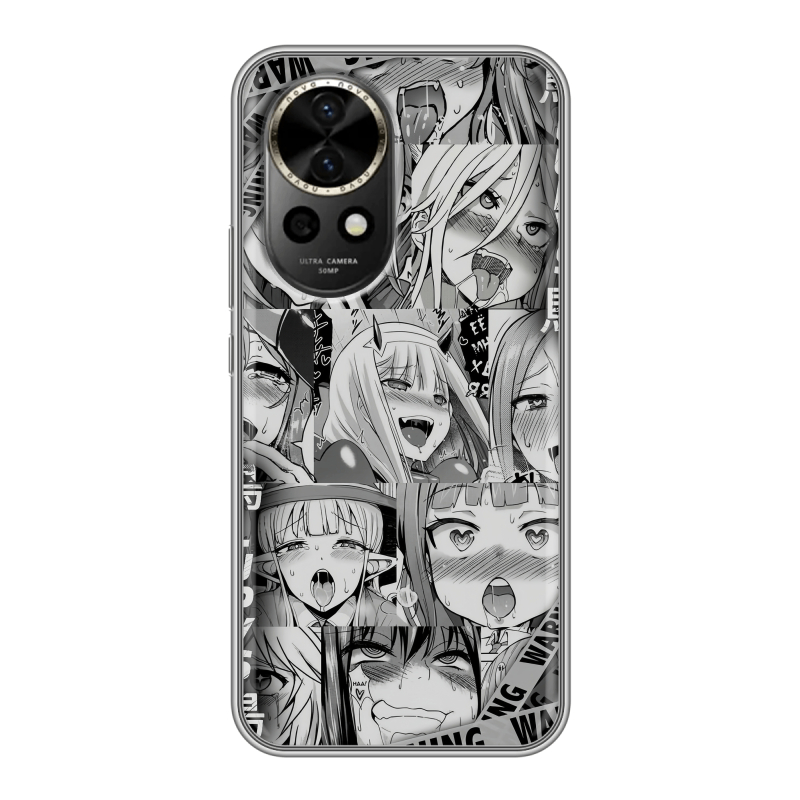 Силиконовый чехол на Huawei Nova 12 с принтом Ahegao Ахегао Аниме Силиконовый чехол на Huawei Nova 12 с принтом Ahegao Ахегао Аниме