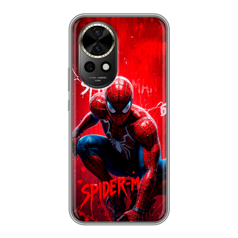 Силиконовый чехол на Huawei Nova 12 с принтом Spiderman Человек паук Силиконовый чехол на Huawei Nova 12 с принтом Spiderman Человек паук