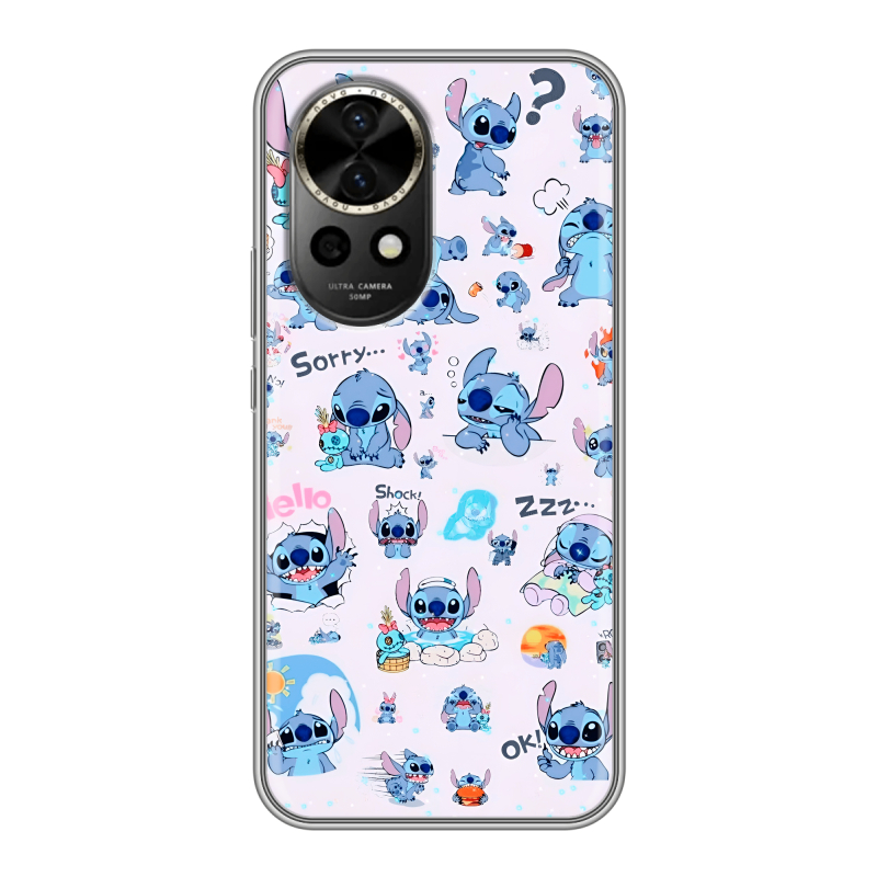 Силиконовый чехол на Huawei Nova 12 с принтом Лило и Стич Силиконовый чехол на Huawei Nova 12 с принтом Лило и Стич
