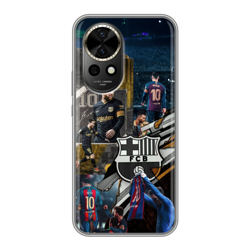 Силиконовый чехол на Huawei Nova 12 с принтом Messi Barcelona Силиконовый чехол на Huawei Nova 12 с принтом Messi Barcelona
