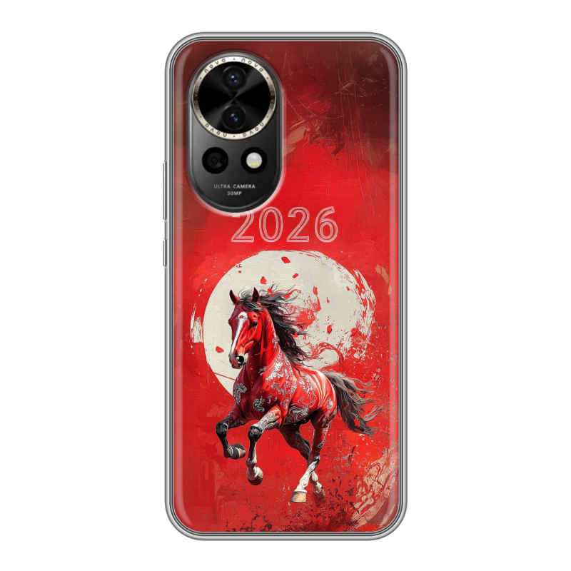 Силиконовый чехол на Huawei Nova 12 с принтом Новый год Силиконовый чехол на Huawei Nova 12 с принтом Новый год