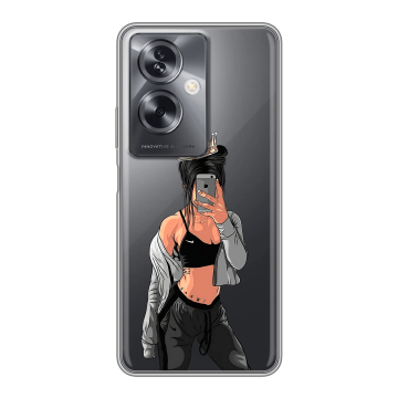 Силиконовый чехол на OPPO A79 5G с принтом Женские принты Силиконовый чехол на OPPO A79 5G с принтом Женские принты