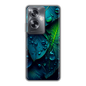 Силиконовый чехол на OPPO A79 5G с принтом Листья Силиконовый чехол на OPPO A79 5G с принтом Листья