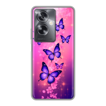 Силиконовый чехол на OPPO A79 5G с принтом Бабочки Силиконовый чехол на OPPO A79 5G с принтом Бабочки