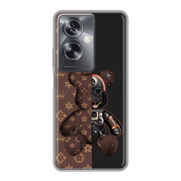 Силиконовый чехол на OPPO A79 5G с принтом Луи робот Силиконовый чехол на OPPO A79 5G с принтом Луи робот