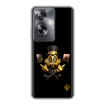 Силиконовый чехол на OPPO A79 5G с принтом Золотой скрудж макдак Силиконовый чехол на OPPO A79 5G с принтом Золотой скрудж макдак