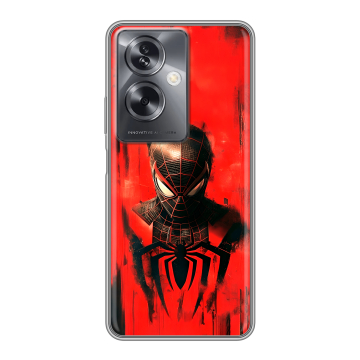 Силиконовый чехол на OPPO A79 5G с принтом человек паук spiderman Силиконовый чехол на OPPO A79 5G с принтом человек паук spiderman