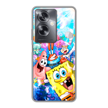 Силиконовый чехол на OPPO A79 5G с принтом спанчбоб спанч боб Силиконовый чехол на OPPO A79 5G с принтом спанчбоб спанч боб
