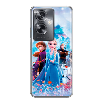 Силиконовый чехол на OPPO A79 5G с принтом Холодное сердце Frozen Силиконовый чехол на OPPO A79 5G с принтом Холодное сердце Frozen