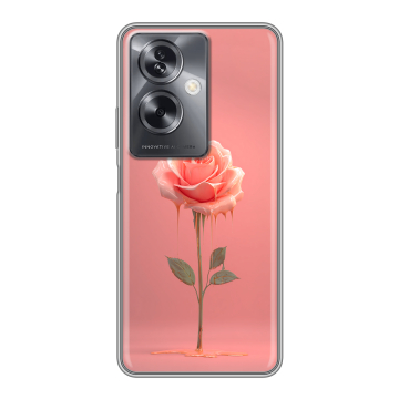 Силиконовый чехол на OPPO A79 5G с принтом Розовая роза