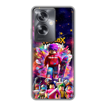 Силиконовый чехол на OPPO A79 5G с принтом Roblox Роблокс Силиконовый чехол на OPPO A79 5G с принтом Roblox Роблокс