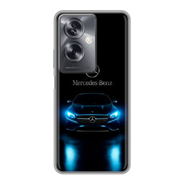 Силиконовый чехол на OPPO A79 5G с принтом Mercedes Мерседес Силиконовый чехол на OPPO A79 5G с принтом Mercedes Мерседес