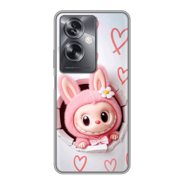 Силиконовый чехол на OPPO A79 5G с принтом Labubu Лабубу Силиконовый чехол на OPPO A79 5G с принтом Labubu Лабубу