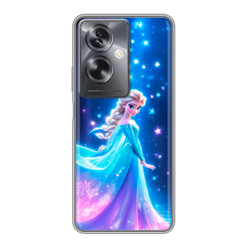 Силиконовый чехол на OPPO A79 5G с принтом Холодное сердце Frozen Силиконовый чехол на OPPO A79 5G с принтом Холодное сердце Frozen