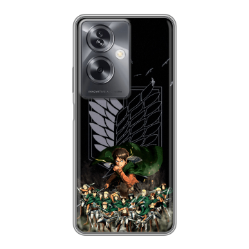Силиконовый чехол на OPPO A79 5G с принтом Атака титанов Силиконовый чехол на OPPO A79 5G с принтом Атака титанов