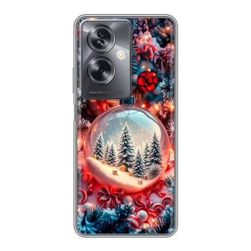 Силиконовый чехол на OPPO A79 5G с принтом Новый год