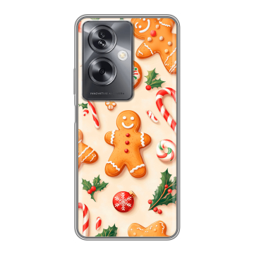 Силиконовый чехол на OPPO A79 5G с принтом Новый год
