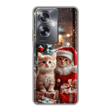 Силиконовый чехол на OPPO A79 5G с принтом Новый год