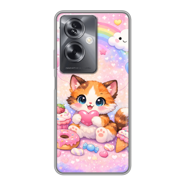 Силиконовый чехол на OPPO A79 5G с принтом для девочек Силиконовый чехол на OPPO A79 5G с принтом для девочек