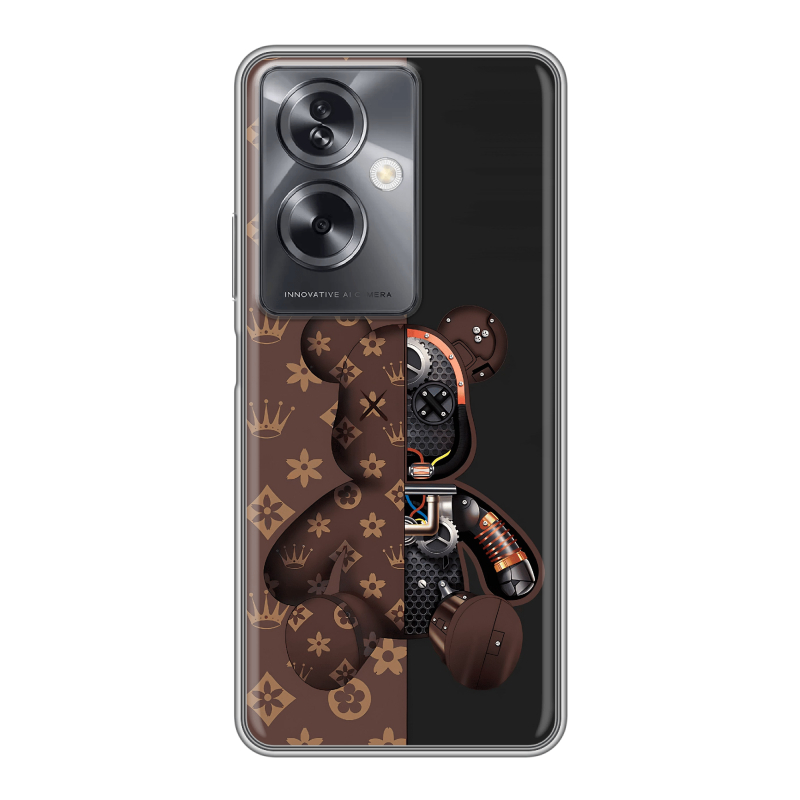 Силиконовый чехол на OPPO A79 5G с принтом Луи робот Силиконовый чехол на OPPO A79 5G с принтом Луи робот