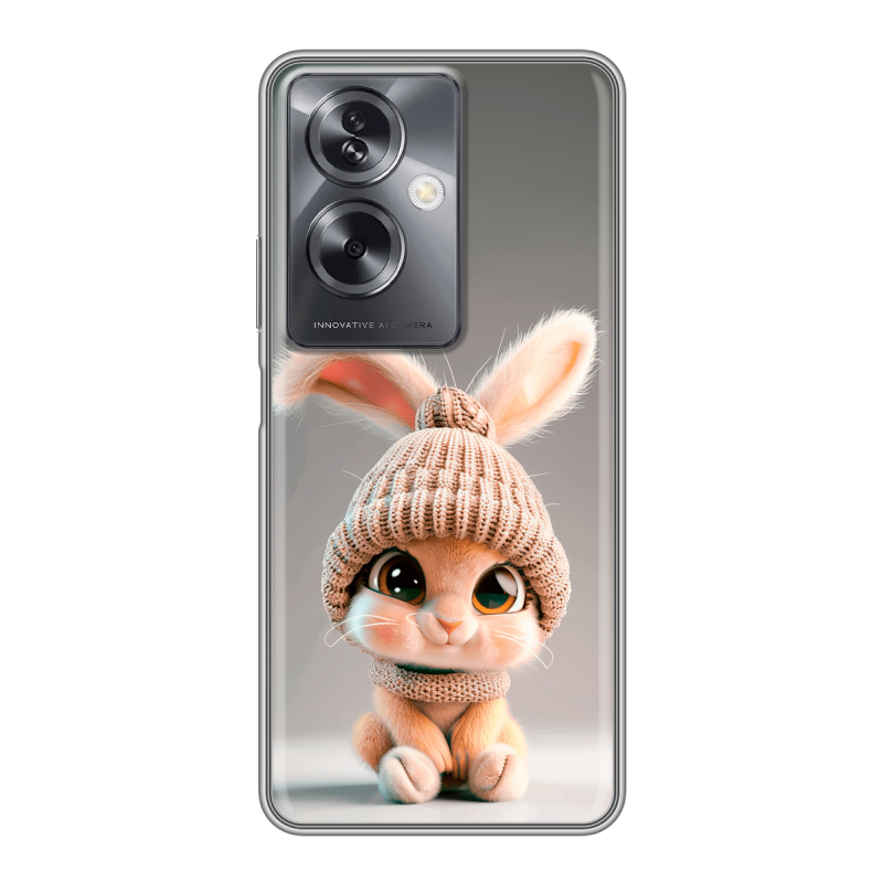 Силиконовый чехол на OPPO A79 5G с принтом Кролик Силиконовый чехол на OPPO A79 5G с принтом Кролик
