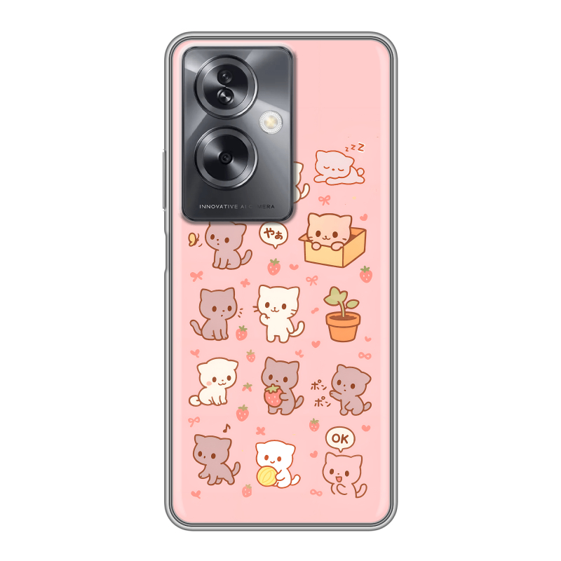 Силиконовый чехол на OPPO A79 5G с принтом Hello Kitty Хелоу Кити Силиконовый чехол на OPPO A79 5G с принтом Hello Kitty Хелоу Кити
