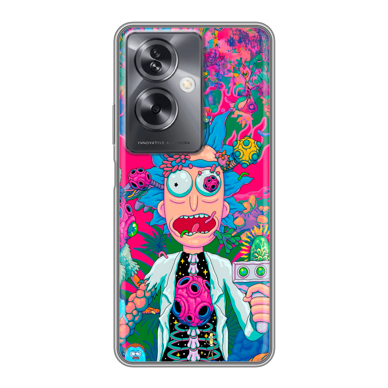 Силиконовый чехол на OPPO A79 5G с принтом Рик и Морти Rick Morty Силиконовый чехол на OPPO A79 5G с принтом Рик и Морти Rick Morty