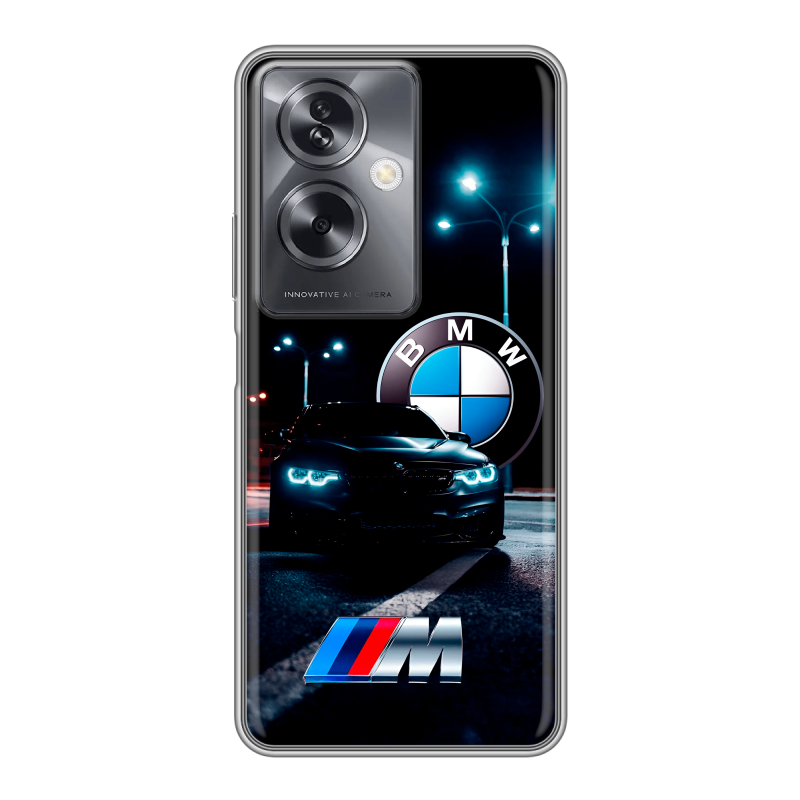 Силиконовый чехол на OPPO A79 5G с принтом БМВ BMW Силиконовый чехол на OPPO A79 5G с принтом БМВ BMW