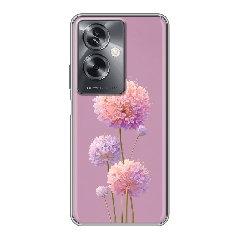 Силиконовый чехол на OPPO A79 5G с принтом Цветы Силиконовый чехол на OPPO A79 5G с принтом Цветы