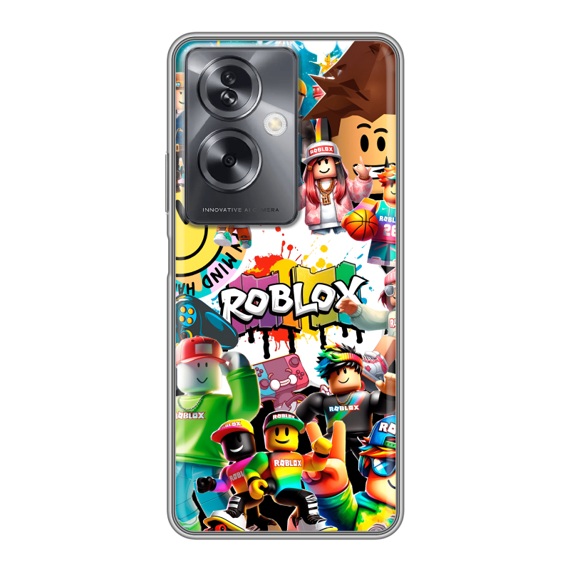 Силиконовый чехол на OPPO A79 5G с принтом Roblox Роблокс Силиконовый чехол на OPPO A79 5G с принтом Roblox Роблокс