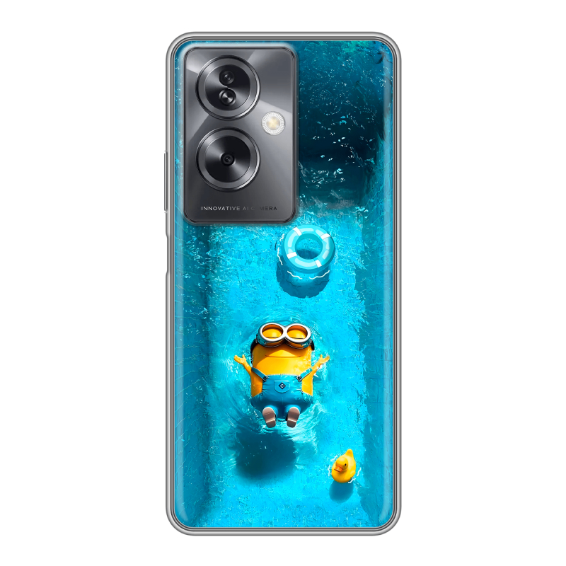 Силиконовый чехол на OPPO A79 5G с принтом Миньоны Силиконовый чехол на OPPO A79 5G с принтом Миньоны