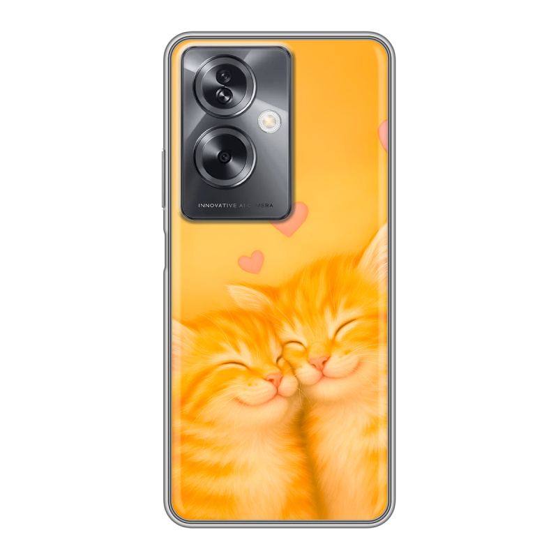 Силиконовый чехол на OPPO A79 5G с принтом Милые котята Силиконовый чехол на OPPO A79 5G с принтом Милые котята