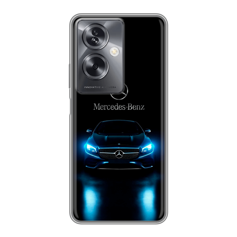 Силиконовый чехол на OPPO A79 5G с принтом Mercedes Мерседес Силиконовый чехол на OPPO A79 5G с принтом Mercedes Мерседес