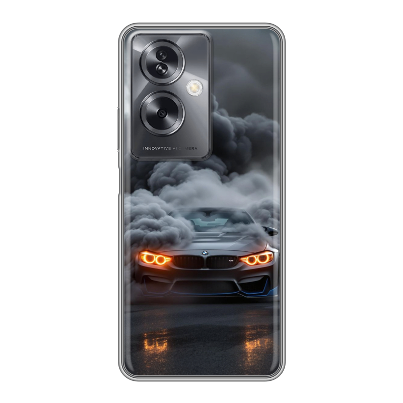 Силиконовый чехол на OPPO A79 5G с принтом BMW БМВ Силиконовый чехол на OPPO A79 5G с принтом BMW БМВ