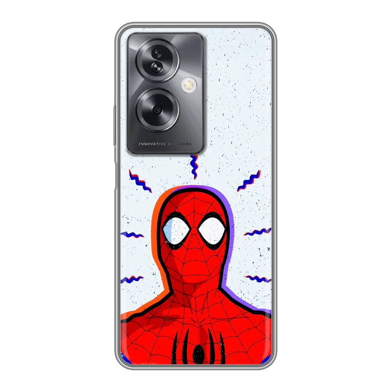Силиконовый чехол на OPPO A79 5G с принтом Spiderman Человек паук Силиконовый чехол на OPPO A79 5G с принтом Spiderman Человек паук
