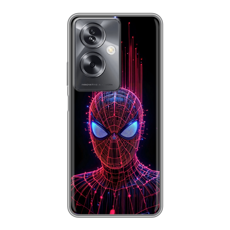 Силиконовый чехол на OPPO A79 5G с принтом Spiderman Человек паук Силиконовый чехол на OPPO A79 5G с принтом Spiderman Человек паук