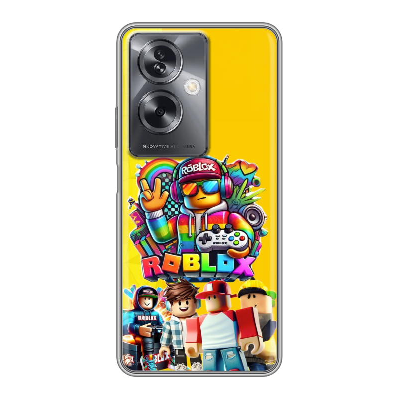 Силиконовый чехол на OPPO A79 5G с принтом Roblox Роблокс Силиконовый чехол на OPPO A79 5G с принтом Roblox Роблокс