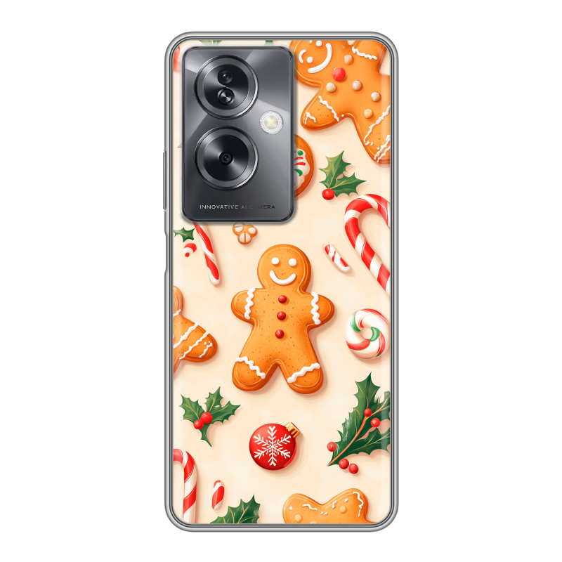 Силиконовый чехол на OPPO A79 5G с принтом Новый год Силиконовый чехол на OPPO A79 5G с принтом Новый год