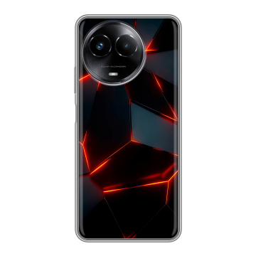 Силиконовый чехол на Realme Narzo 60x 5G с принтом Яркие абстракции
