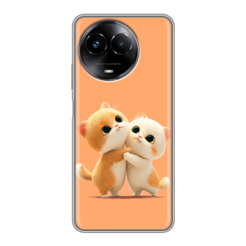 Силиконовый чехол на Realme Narzo 60x 5G с принтом Милые котики