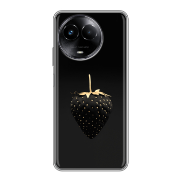 Силиконовый чехол на Realme Narzo 60x 5G с принтом Черная клубника