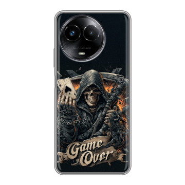 Силиконовый чехол на Realme Narzo 60x 5G с принтом Скелет карты