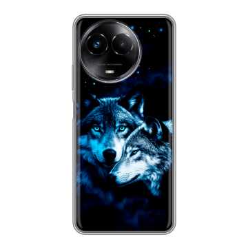 Силиконовый чехол на Realme Narzo 60x 5G с принтом Волки