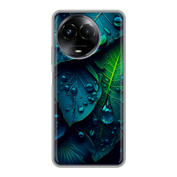 Силиконовый чехол на Realme Narzo 60x 5G с принтом Листья