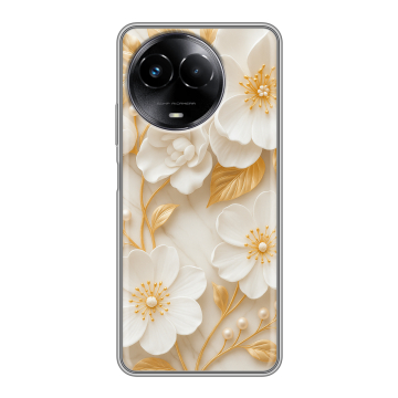 Силиконовый чехол на Realme Narzo 60x 5G с принтом Цветы Силиконовый чехол на Realme Narzo 60x 5G с принтом Цветы