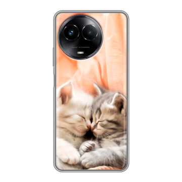 Силиконовый чехол на Realme Narzo 60x 5G с принтом Котята Силиконовый чехол на Realme Narzo 60x 5G с принтом Котята
