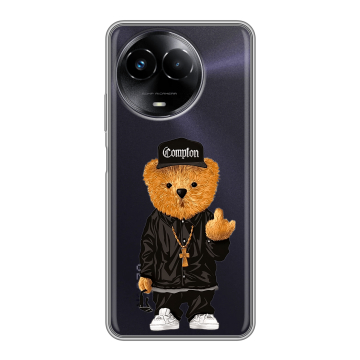 Силиконовый чехол на Realme Narzo 60x 5G с принтом Мишка Силиконовый чехол на Realme Narzo 60x 5G с принтом Мишка