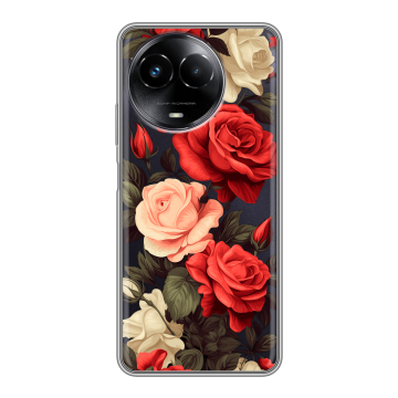 Силиконовый чехол на Realme Narzo 60x 5G с принтом Розы Силиконовый чехол на Realme Narzo 60x 5G с принтом Розы