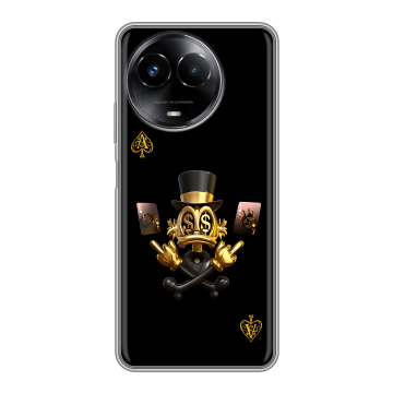 Силиконовый чехол на Realme Narzo 60x 5G с принтом Золотой скрудж макдак Силиконовый чехол на Realme Narzo 60x 5G с принтом Золотой скрудж макдак