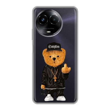 Силиконовый чехол на Realme Narzo 60x 5G с принтом Плюшевый медведь Силиконовый чехол на Realme Narzo 60x 5G с принтом Плюшевый медведь